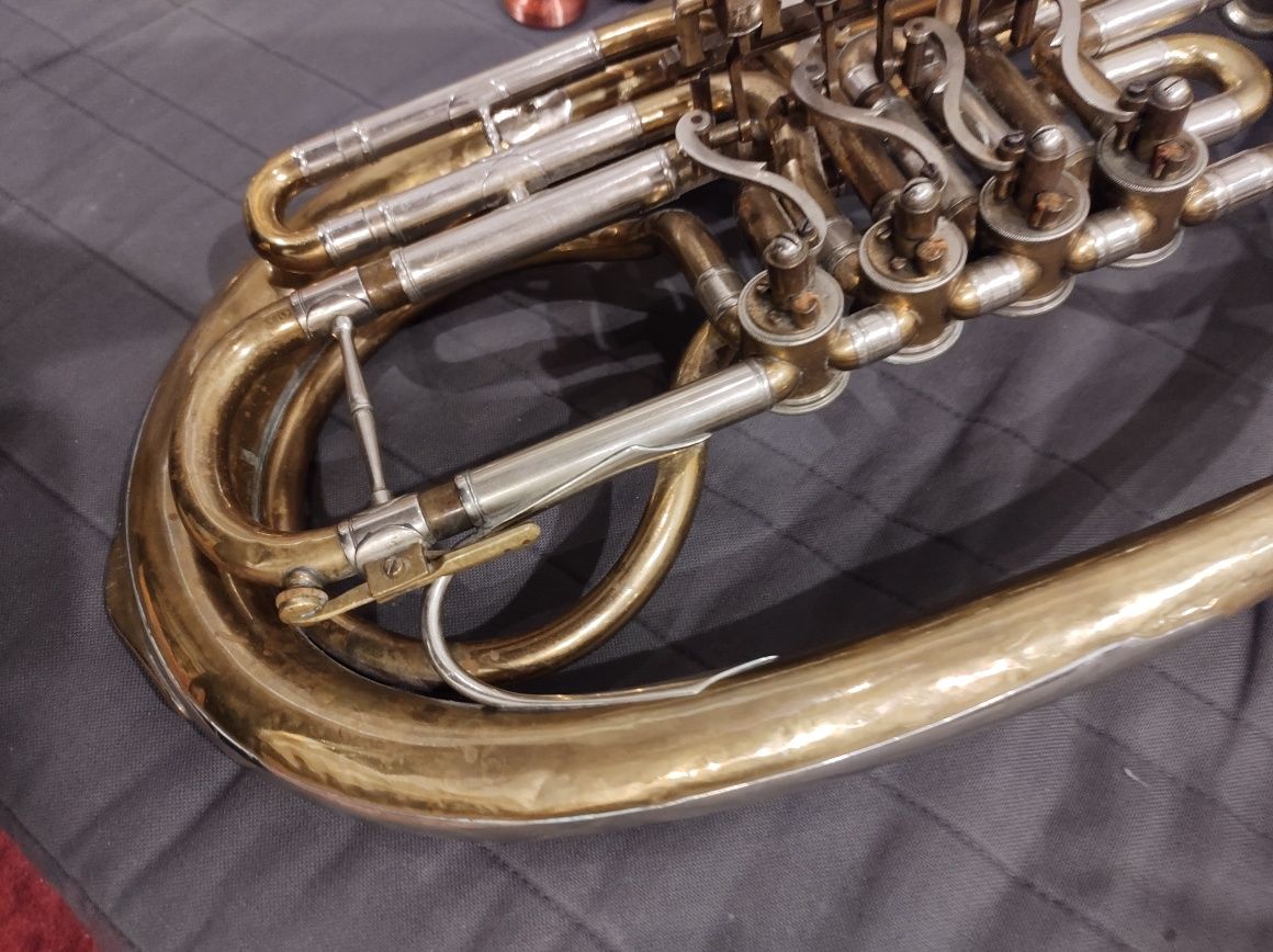 Tenor horn sakshorn tenorowy Richard Gareis Graslitz Kraslice unikat