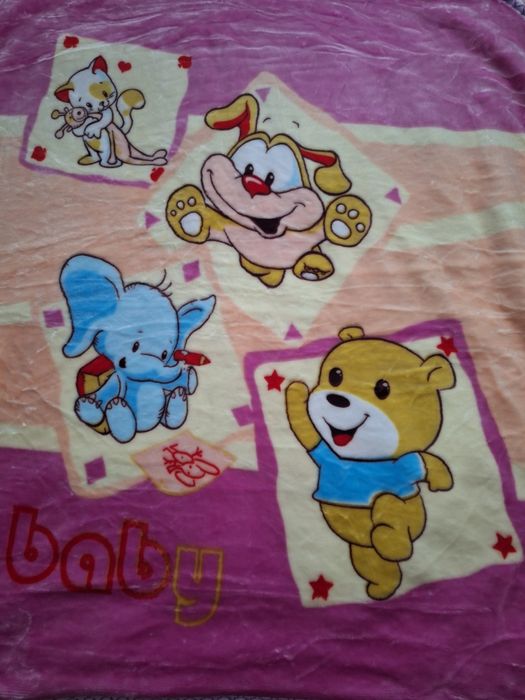 Дитяча велюрова ковдра-плед  Плед в ліжечко Ковдра в коляску