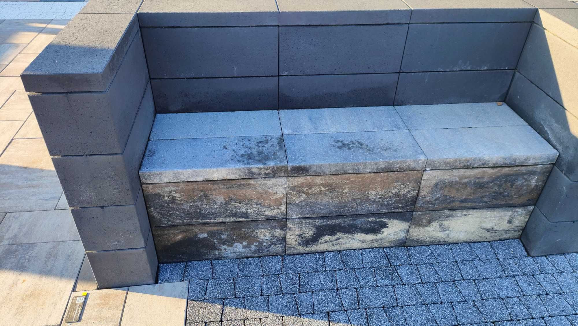 Meble ławka sofa ogrodowa ogrodzenie meble nowoczesne mur płot beton