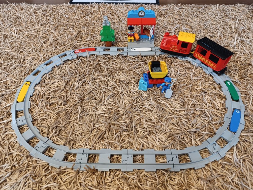 Klocki LEGO Duplo Pociąg parowy 10874, karton, instrukcja
