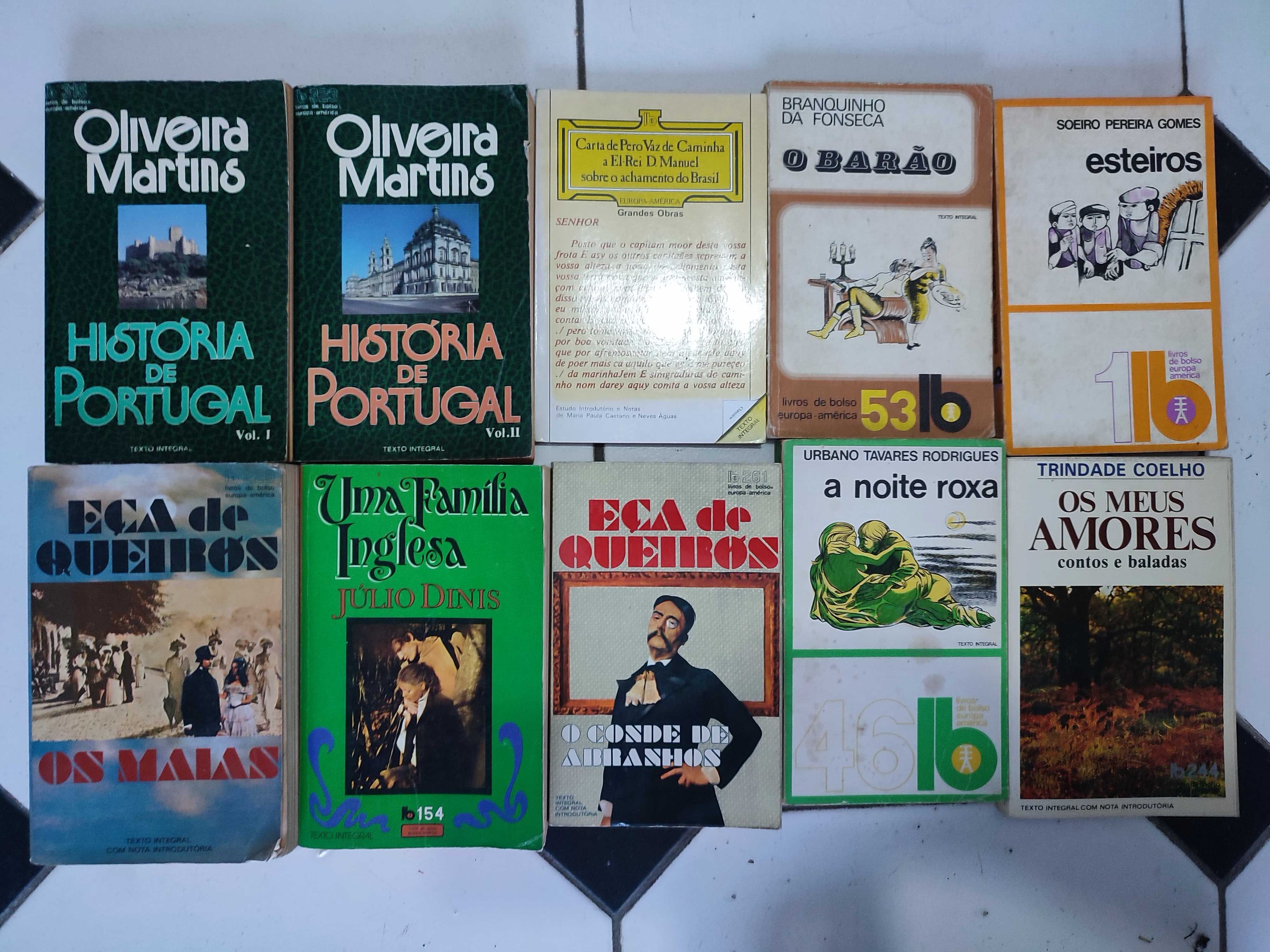 Lote 20 livros literatura Autores Portugueses Edição LIvros Bolso EA