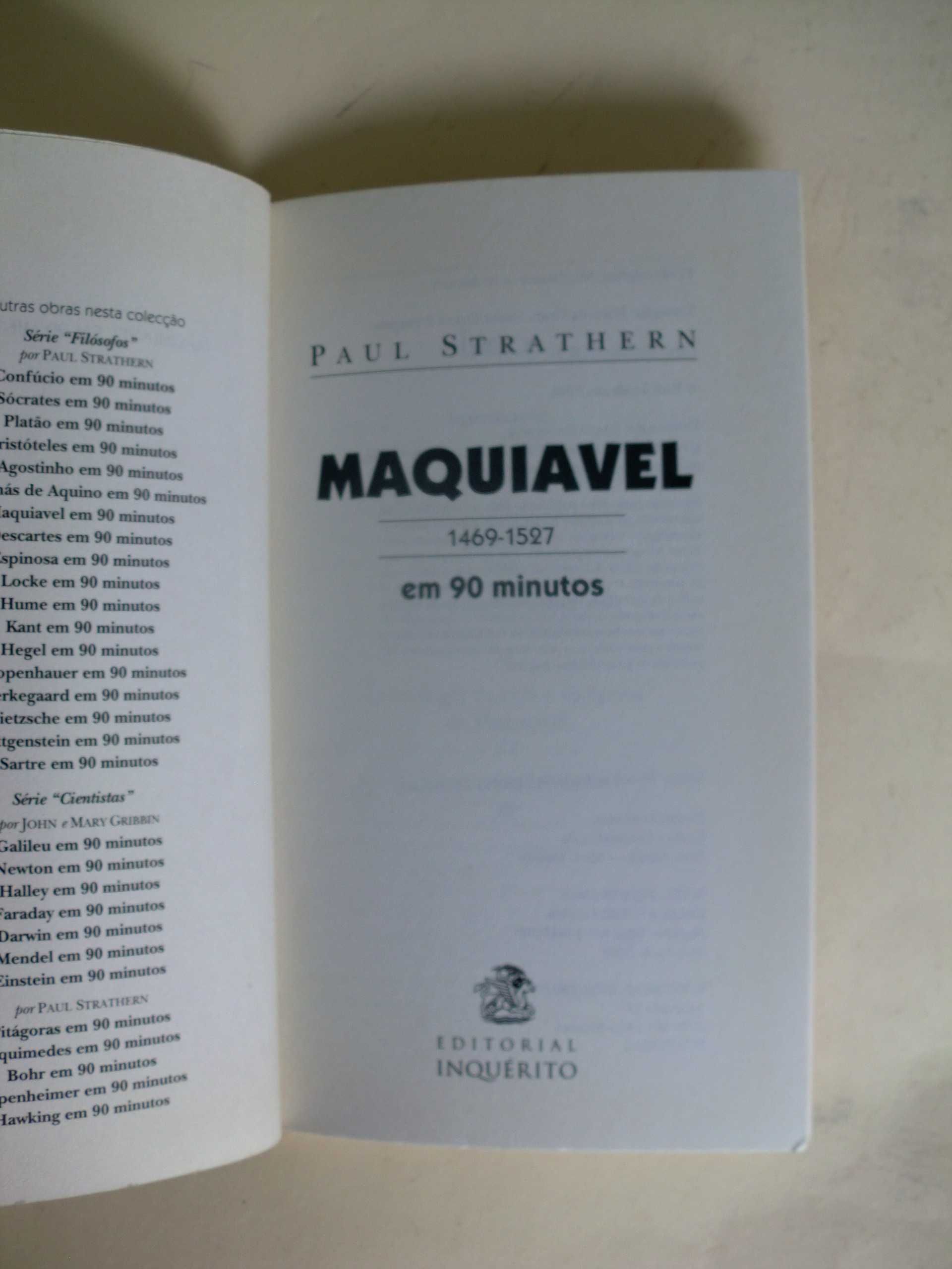 Espinosa / Maquiavel em 90 minutos de Paul Strathern