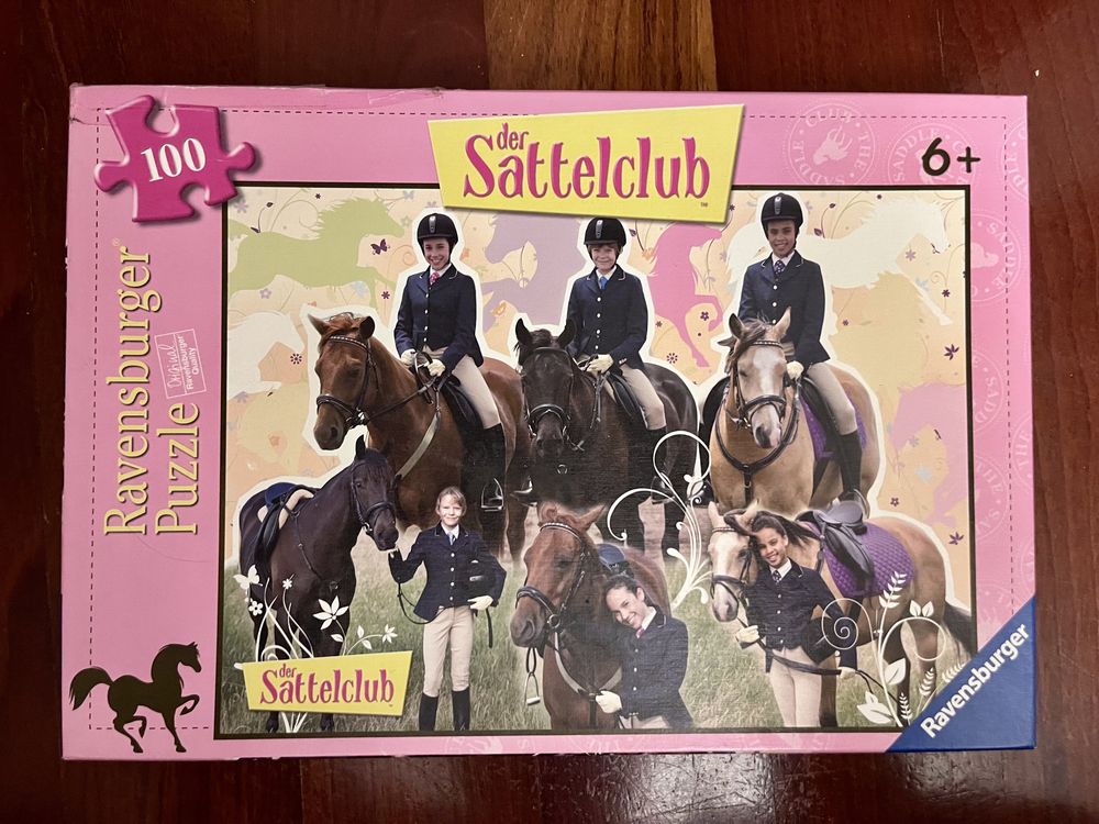 Puzzle , Ravensburger , 100 , konie , der Sattelclub