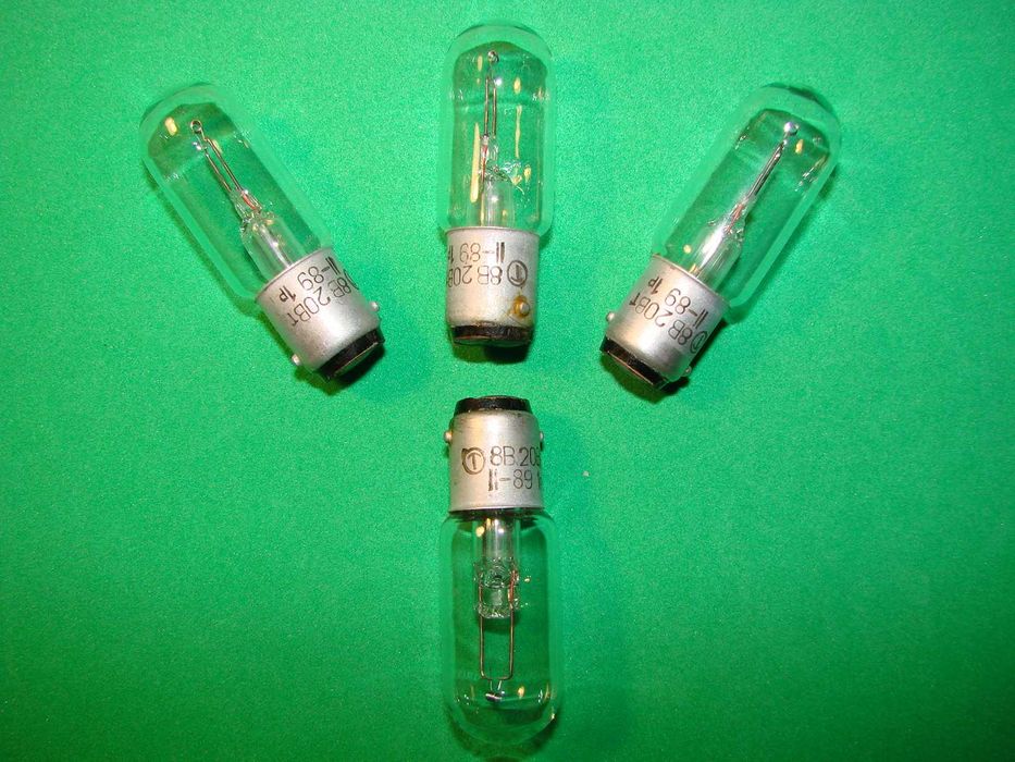 Лампа 8В 20Вт, лампочка микроскопа МБС, Биолам ЛОМО