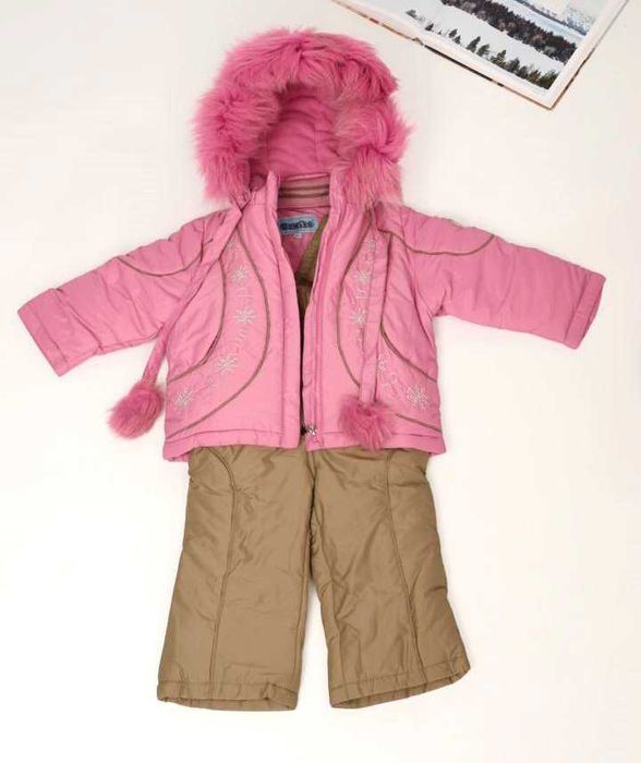 Детский зимний комбинезон + куртка на девочку