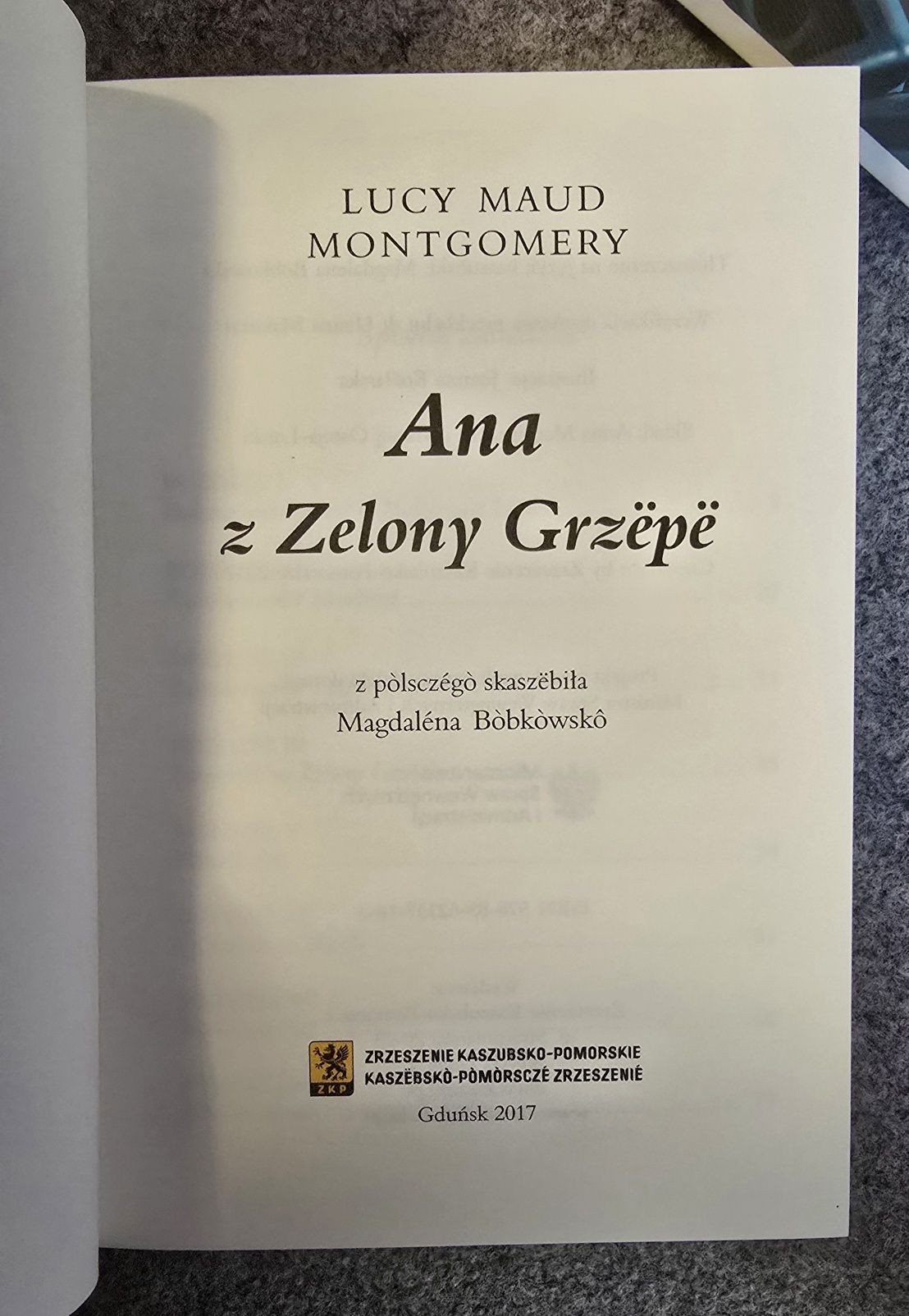 Ana z Zelony Grzëpë Po kaszubsku Ania z Zielonego Wzgórza