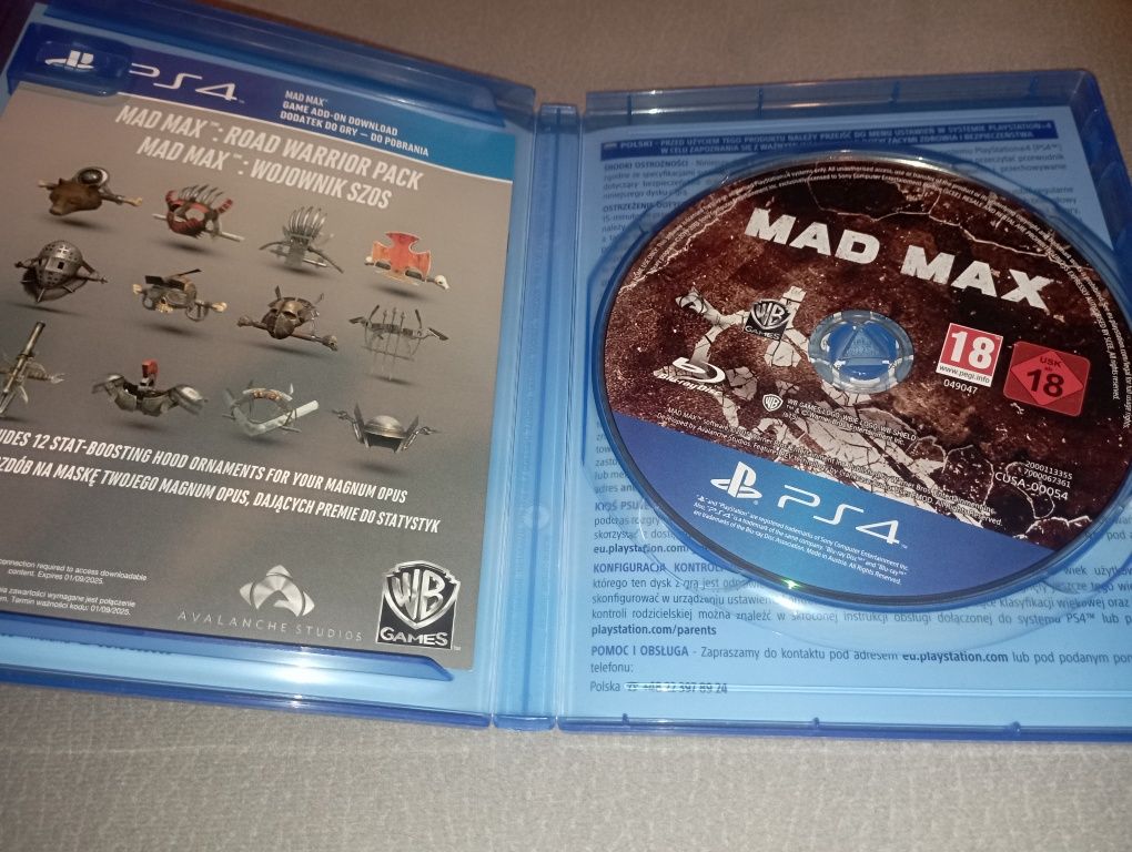 Mad Max. PS4 PL 6/6 bez rys płyta!