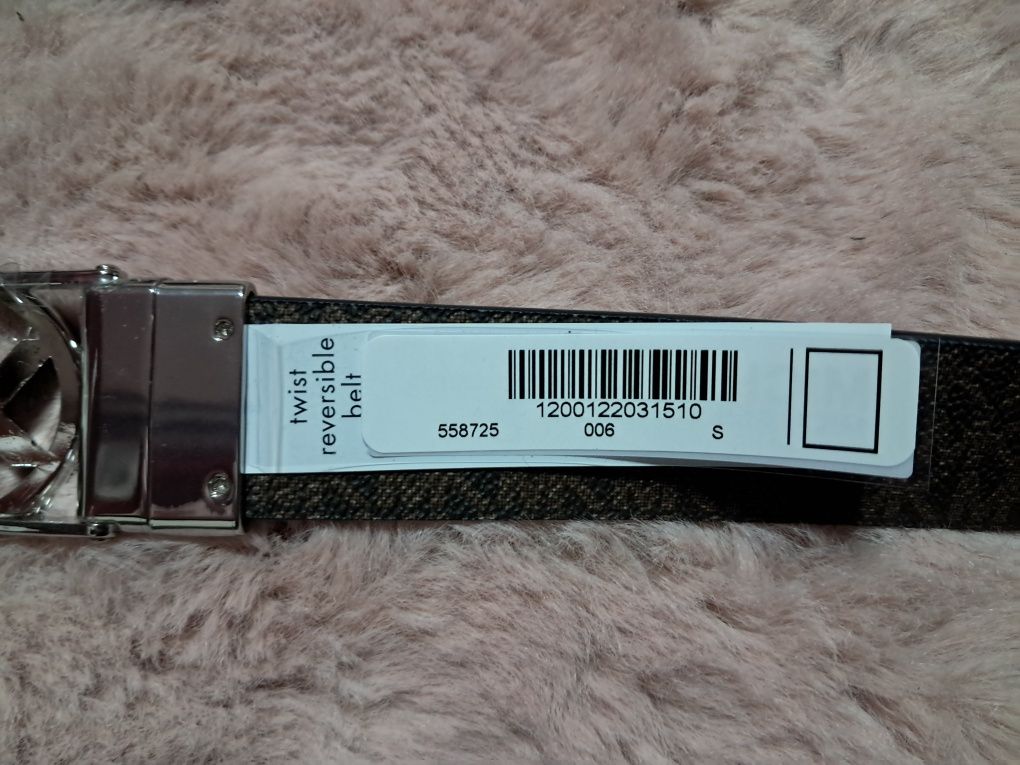 Michael Kors pasek twist belt dwustronny logowany monogram skórzany re