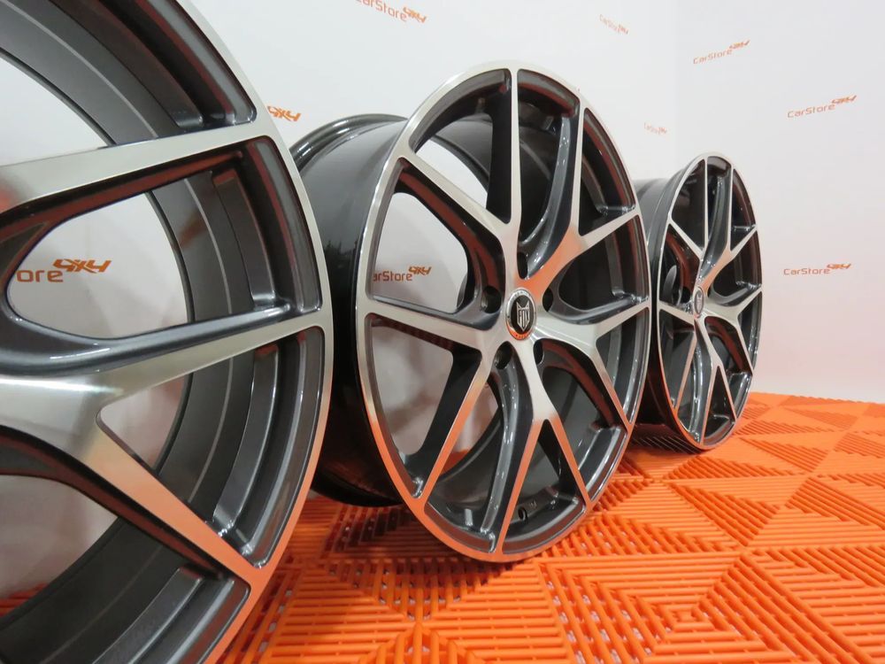 Jantes FOX Alpha 19 x  8 et 42 5x112 Gunmetal + Maquinado