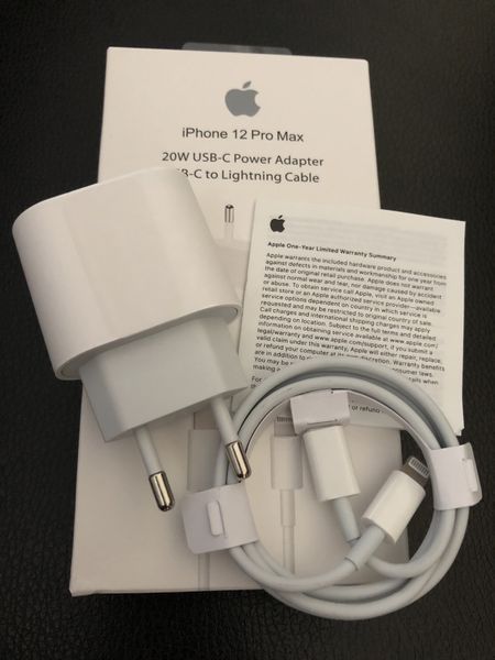 Комплект для швидкої зарядки Apple iPhone 20W+Кабель Lightning-Type C