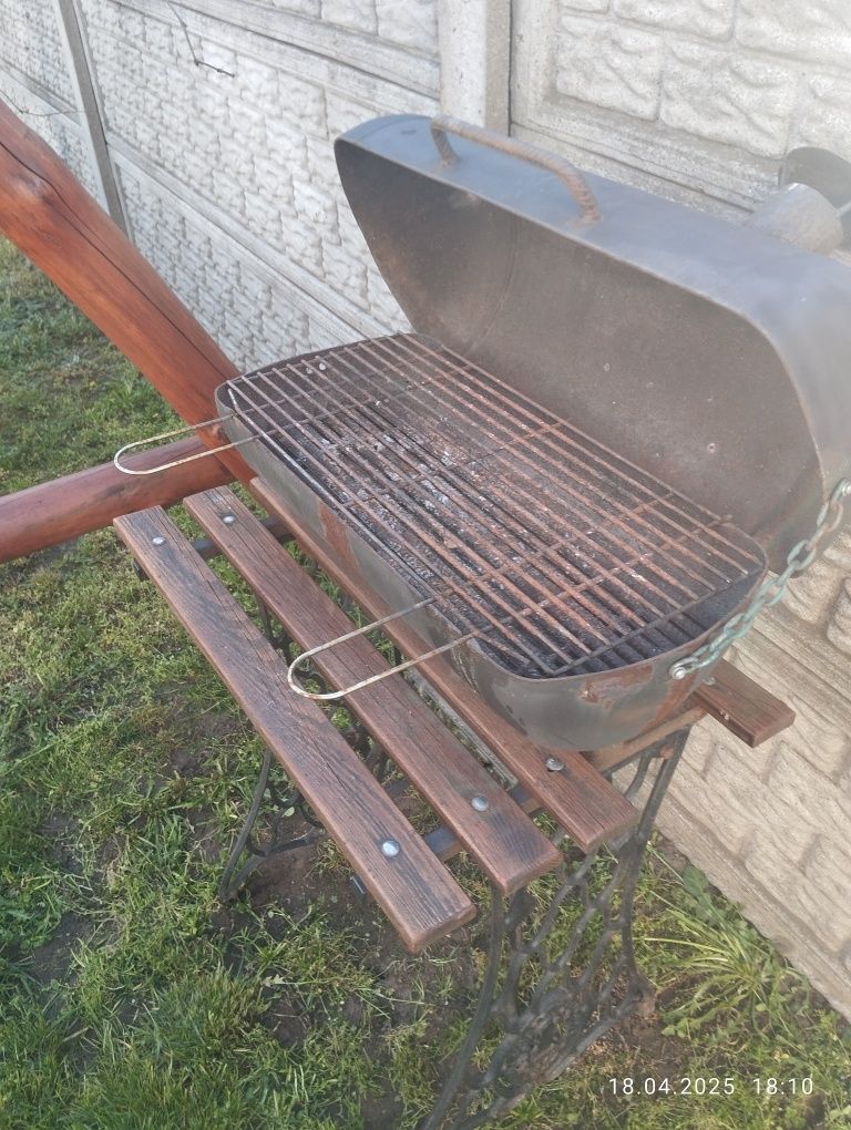 Grill własnej roboty pancerny