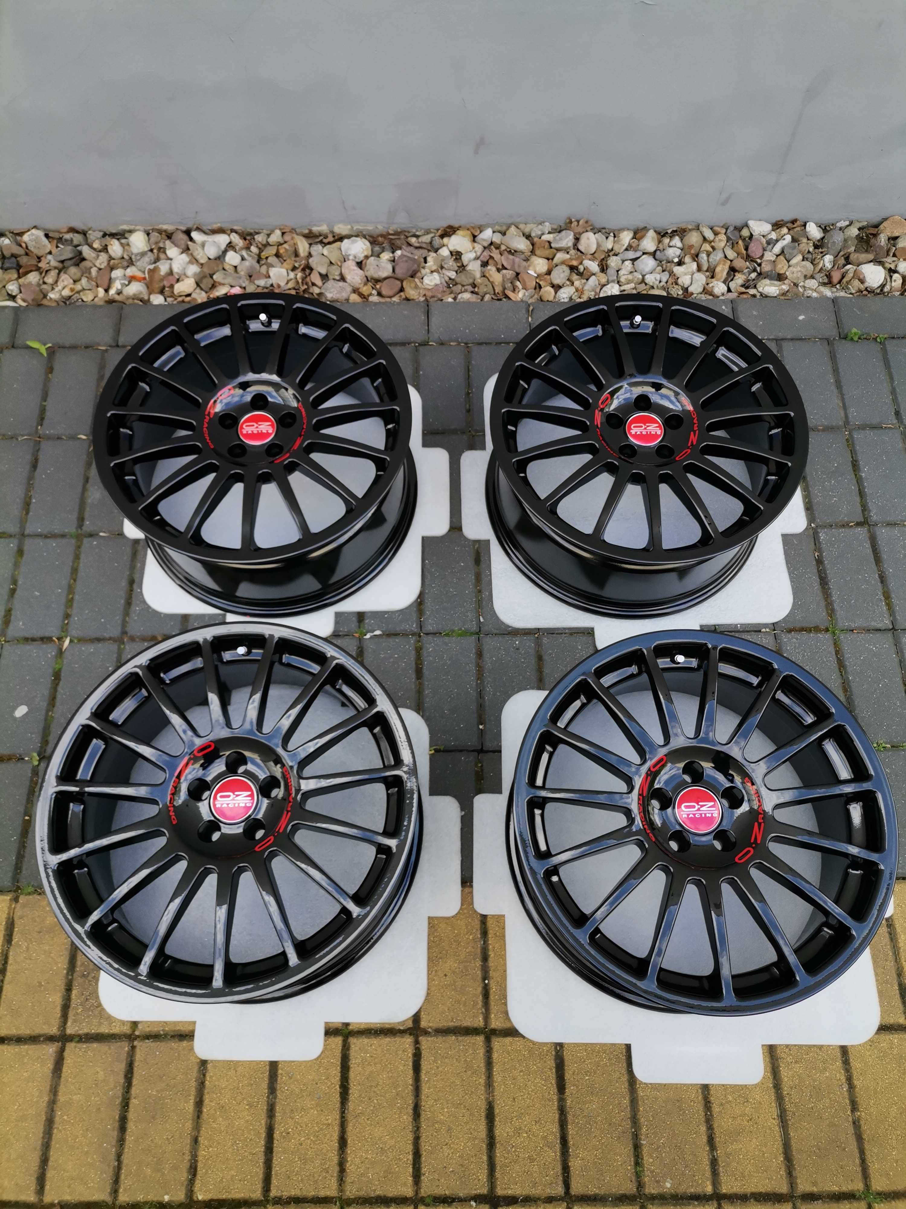 18'' 5x100 Oz Czarny fortepian Śliczne Vw Skoda Audi Subaru.