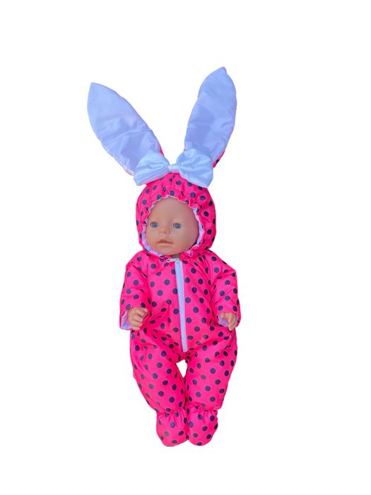 Одяг для ляльки пупса Беби Борн комбінезон зайчик кігурумі