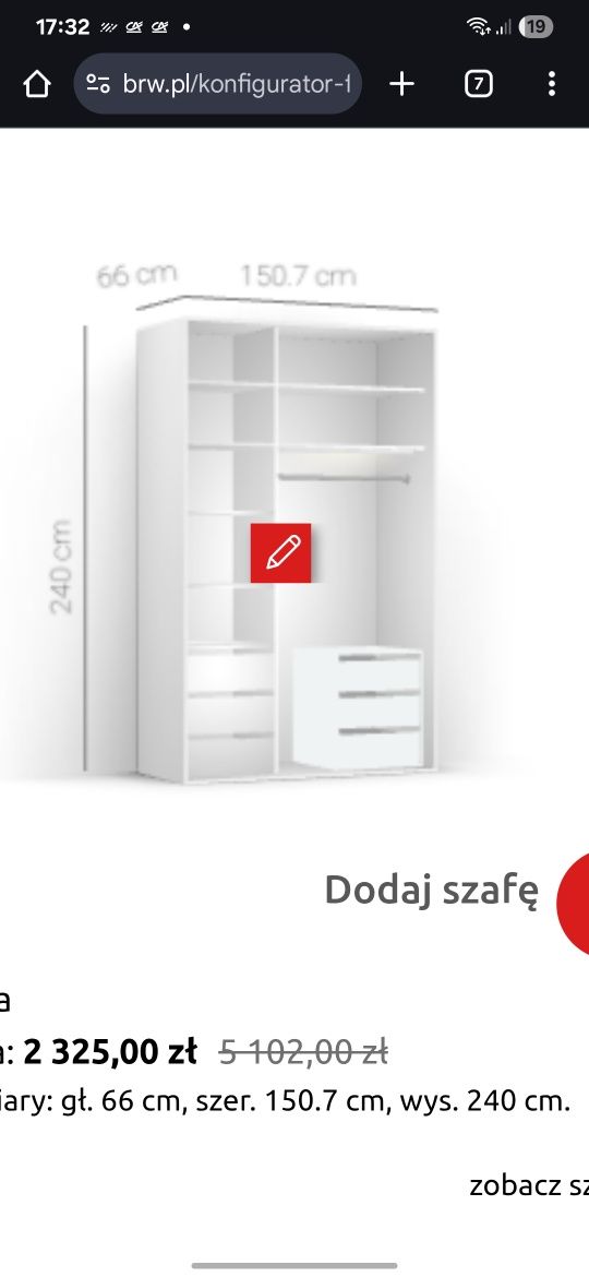 Szafa flex BRW biała