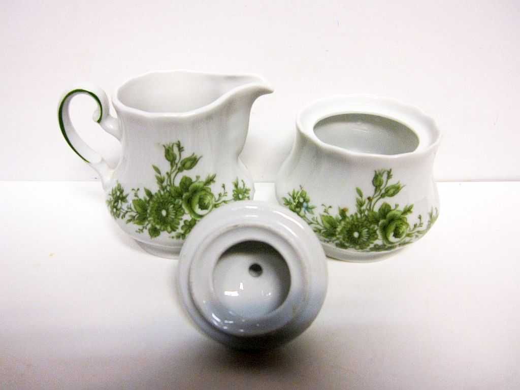 lindo conjunto de açucareiro e leiteira - porcelana Bavaria Winterling