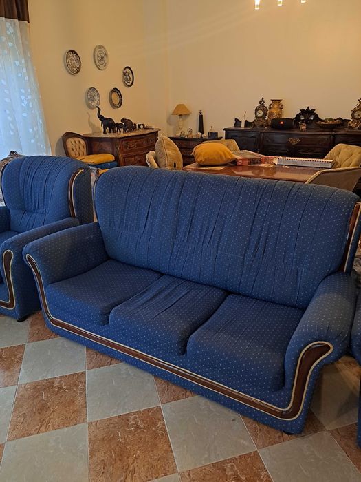 Sofás de sala de estar azuis