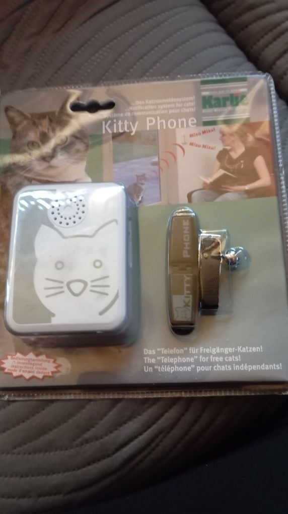 Telefon dla kotów wchodzących obroża (2 szt.) dzwonek dla kota