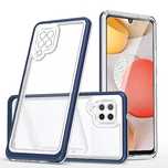 Clear 3in1 etui do Samsung Galaxy A42/5G żelowy pokrowiec z ramką nieb