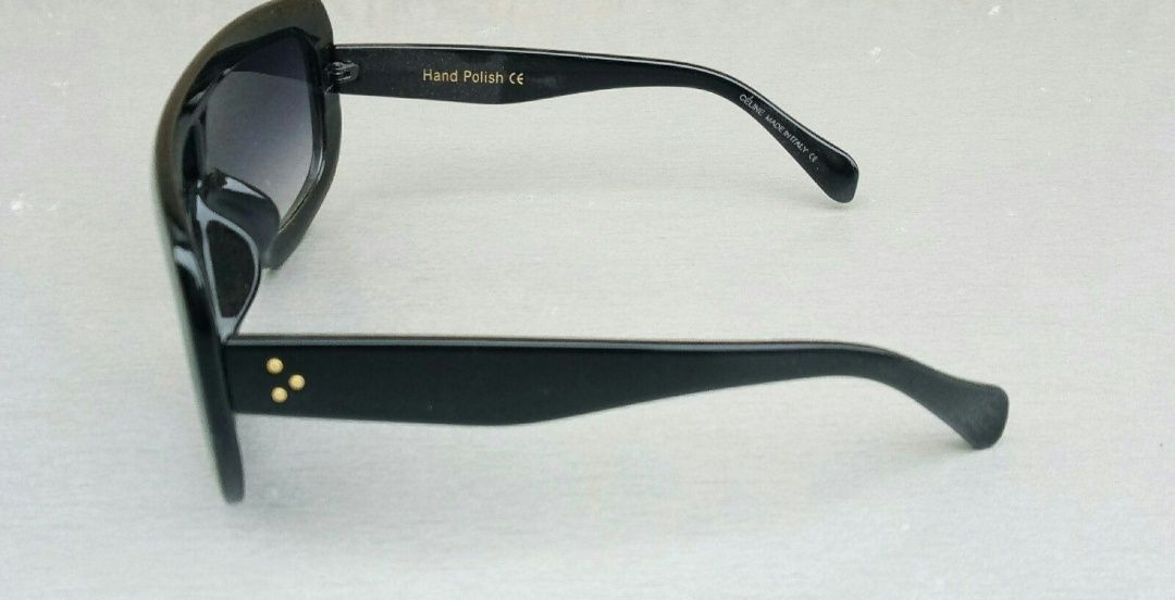 Женские брендовые солнцезащитные очки маска черные с градиентом