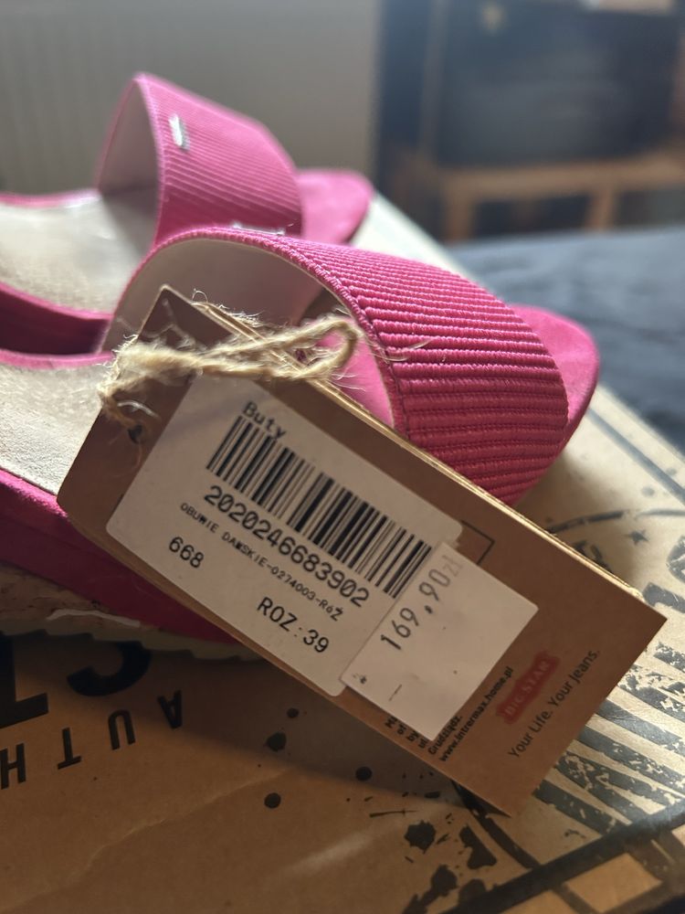 Buty na koturnie korkowej BigStar rozmiar 39