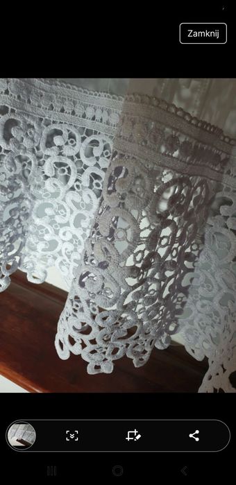 Firanka łuk woal z gipiurą biała 180x400cm