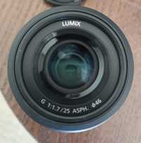 Objectiva Panasonic Lumix G25mm/ 1.7