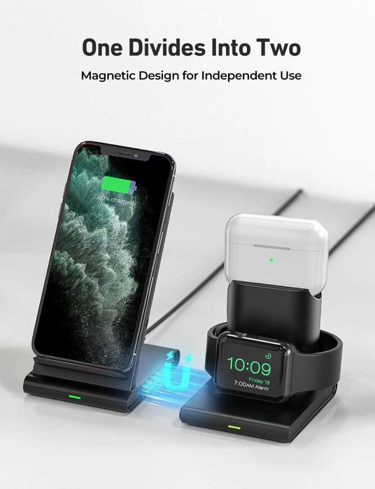 Seneo PA191B ładowarka indukcyjna Airpods iPhone Samsung Huawei Watch