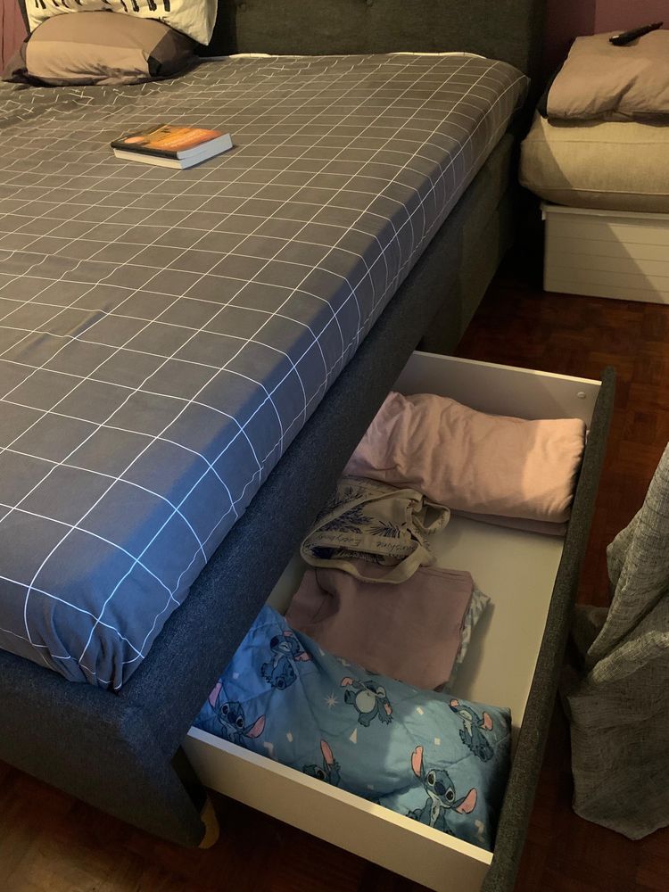 Vendo cama ikea com estrado e colchão