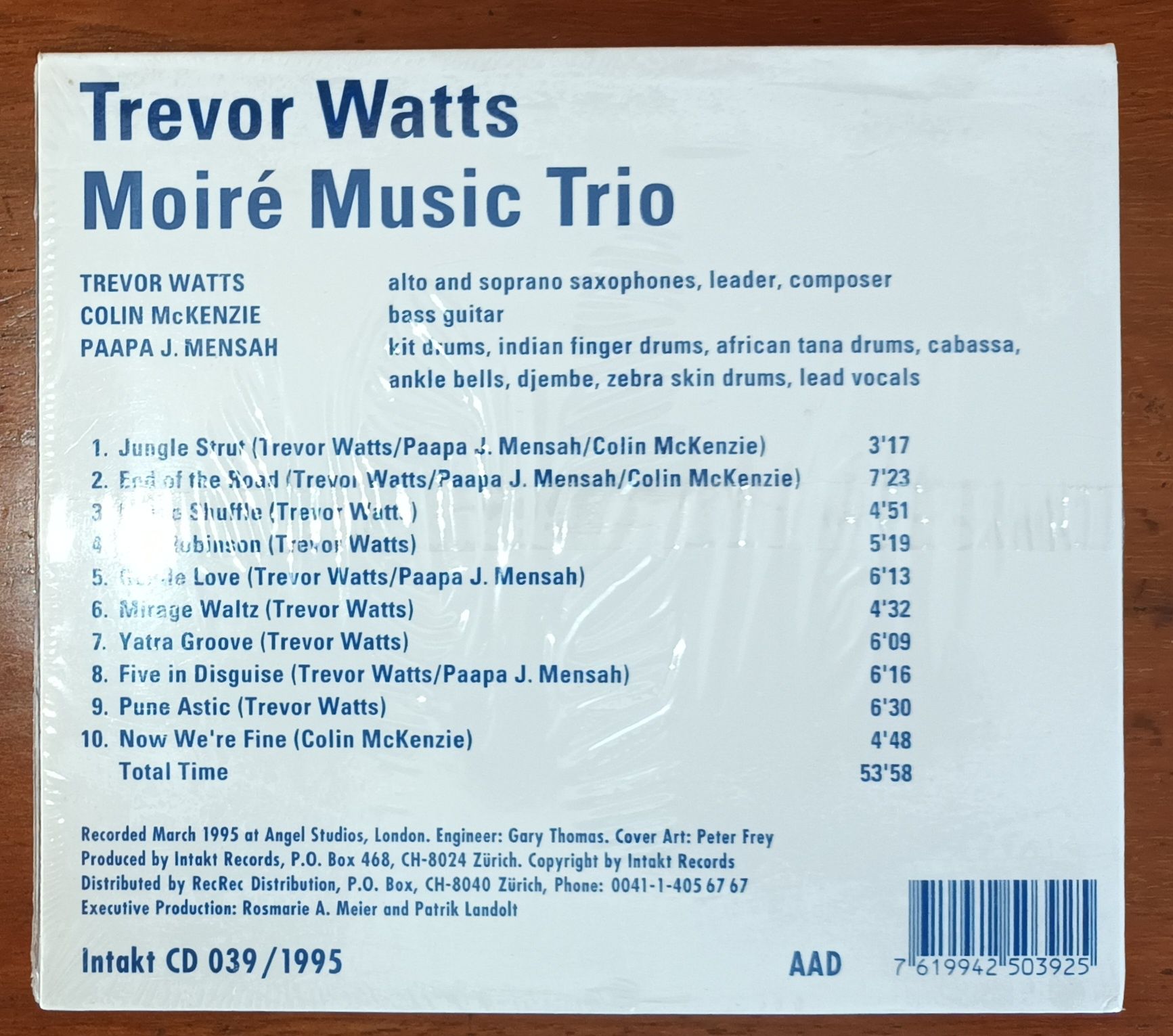 Trevor Watts Moire MUSIC Trio