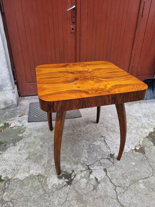 Stolik vingage Halabala, antyk, orzech