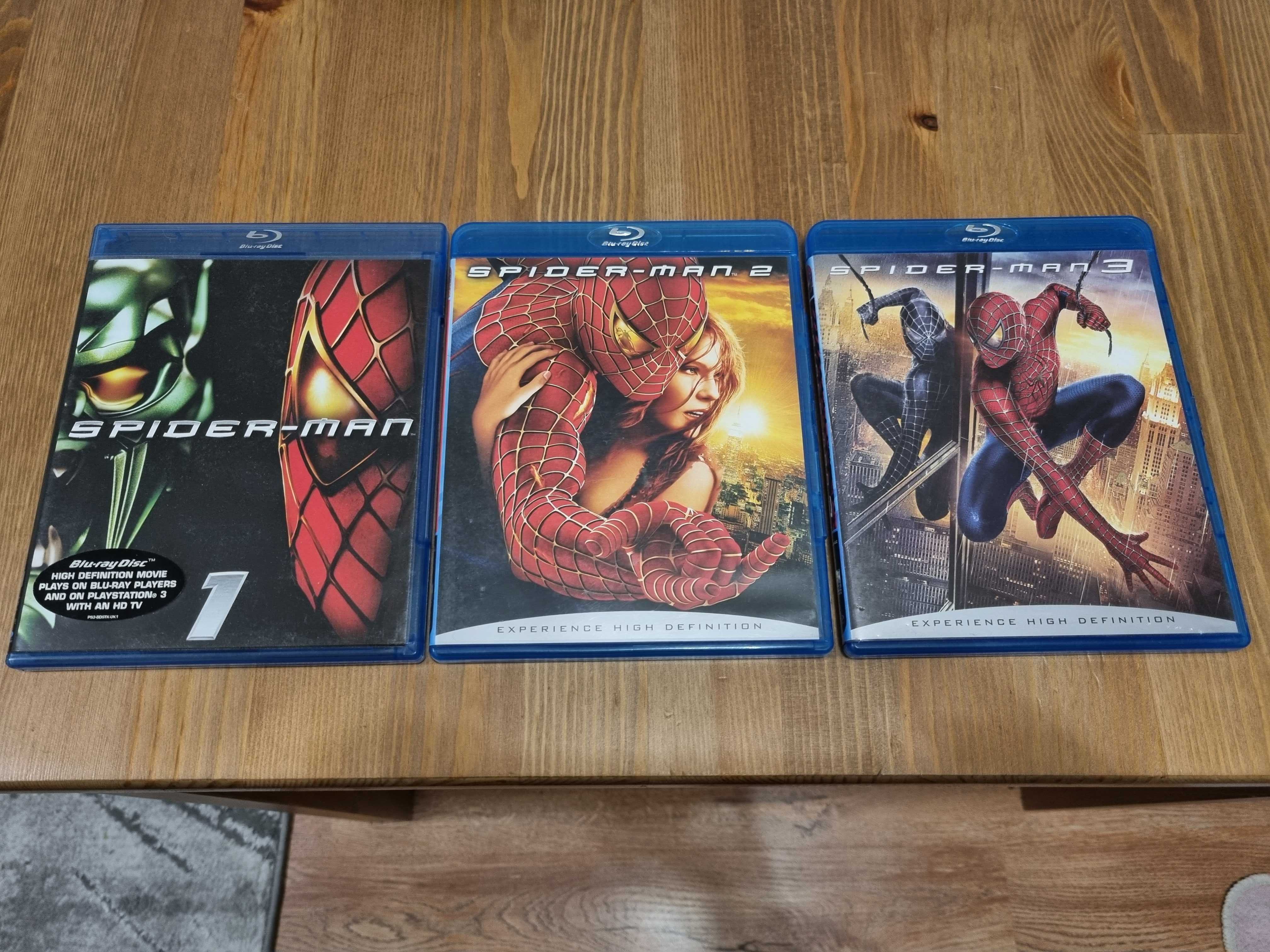 Spiderman 1, 2, 3 bluray filmy