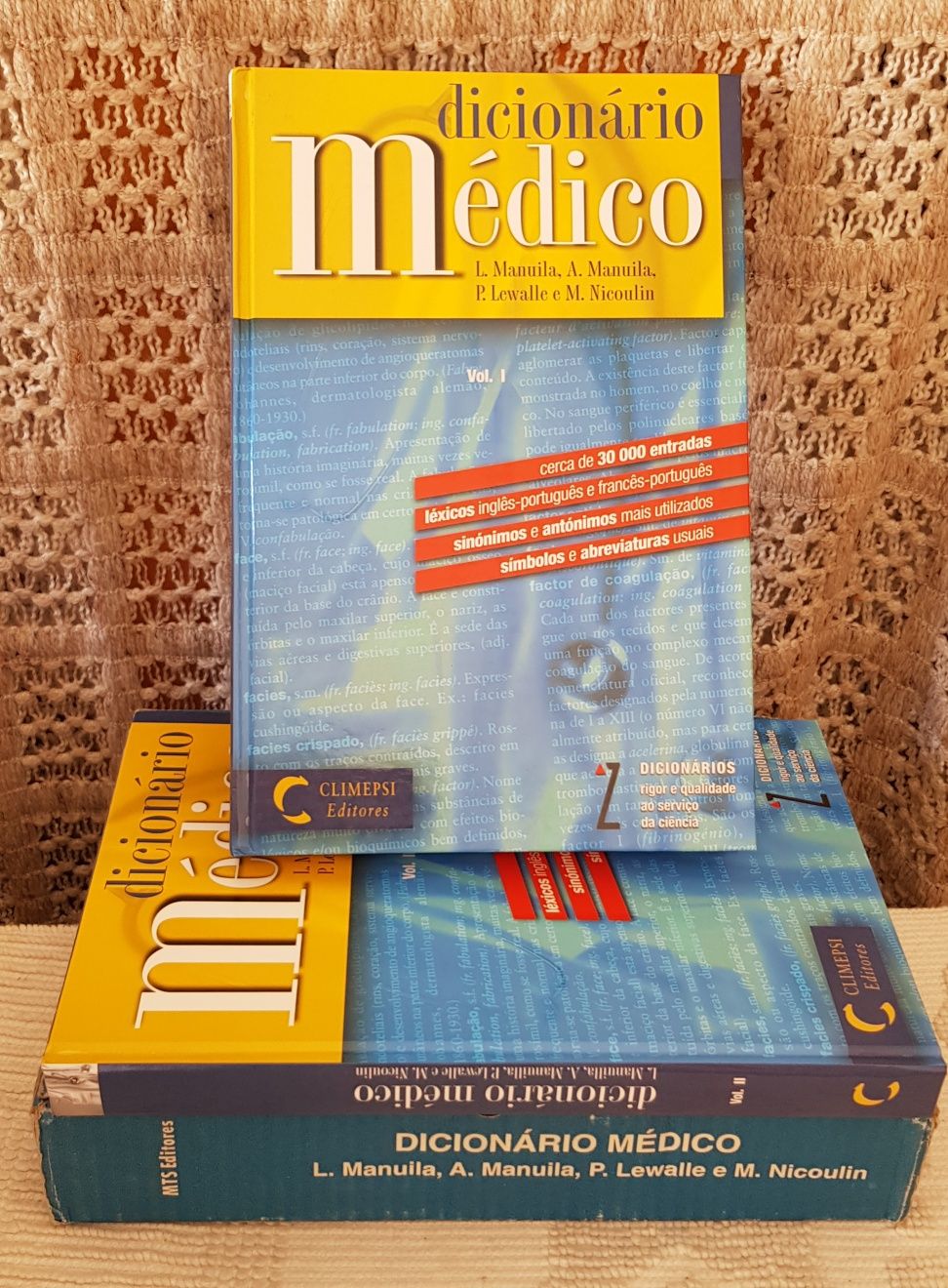 Dicionário médico - 2 livros de A a Z - livros novos
