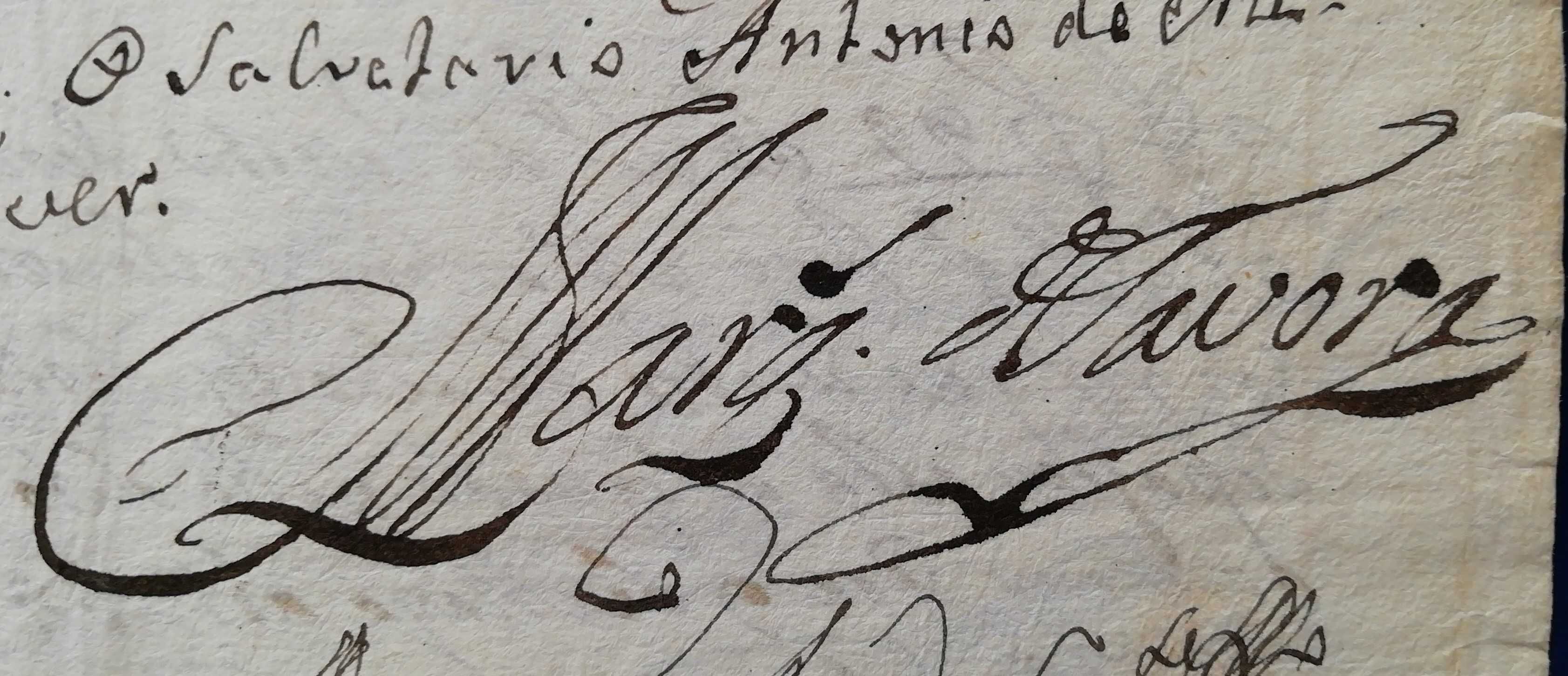 MARQUÊS DE TÁVORA - Raríssimo Autógrafo Original de 1754 do Mártir !!!