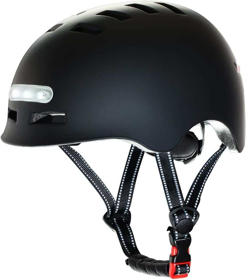Kask rowerowy z oświetleniem XL