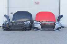 MASKA ZDERZAK GRILL BŁOTNIK LAMPA H7 XENON LED PAS BELKA AUDI A3 8V LIFT