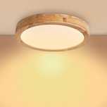 Lampa sufitowa LED Baerolc z dębu – Ciepła biel, 30 cm