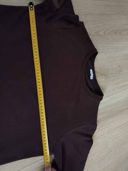 Bluza Crossjeans XS S brązowa czekoladowa bawelna dłuższa trend sporto