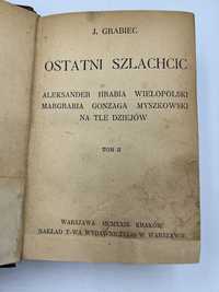 Ostatni szlachic tom II józef grabiec 1924 przedwojenna skórzana