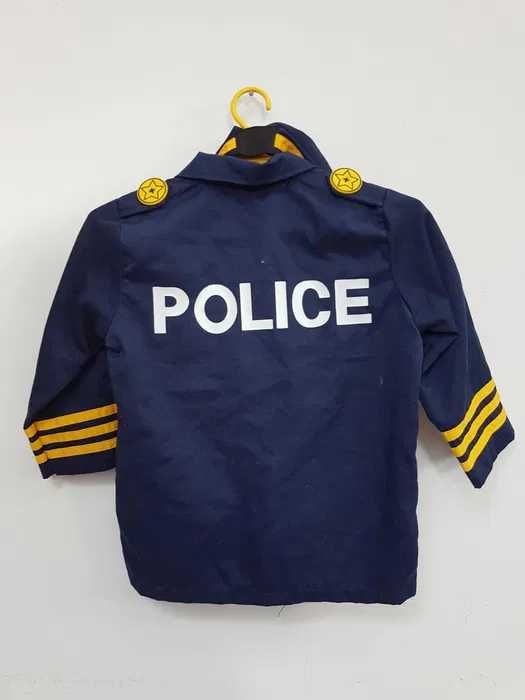 Strój karnawałowy przebranie policjant rozmiar 98 116 cm. B166