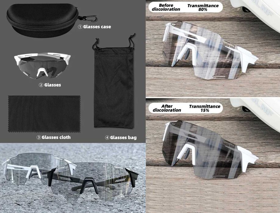 Спортивні сонцезахисні фотохромні окуляри LAMEDA style, RBworld, ELAX