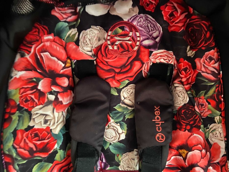 Spacerówka Cybex Priam Spring Bloosom + śpiworek + plecak