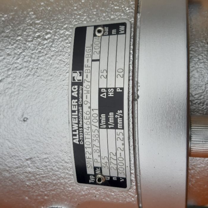 Pompa Śrubowa Wrzecionowa Hydrauliczna Paliw Oleju Allweiler SMF Kral