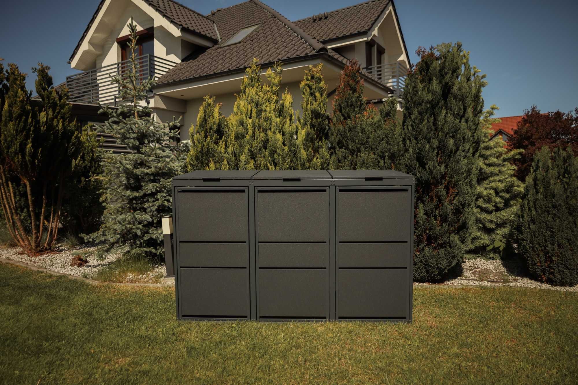 Zabudowa na kosze Top Box Obudowy koszy Osłony koszy 3x240L Premium