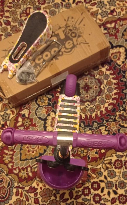 Дитячий самокат 5 в 1 з батьківською ручкою