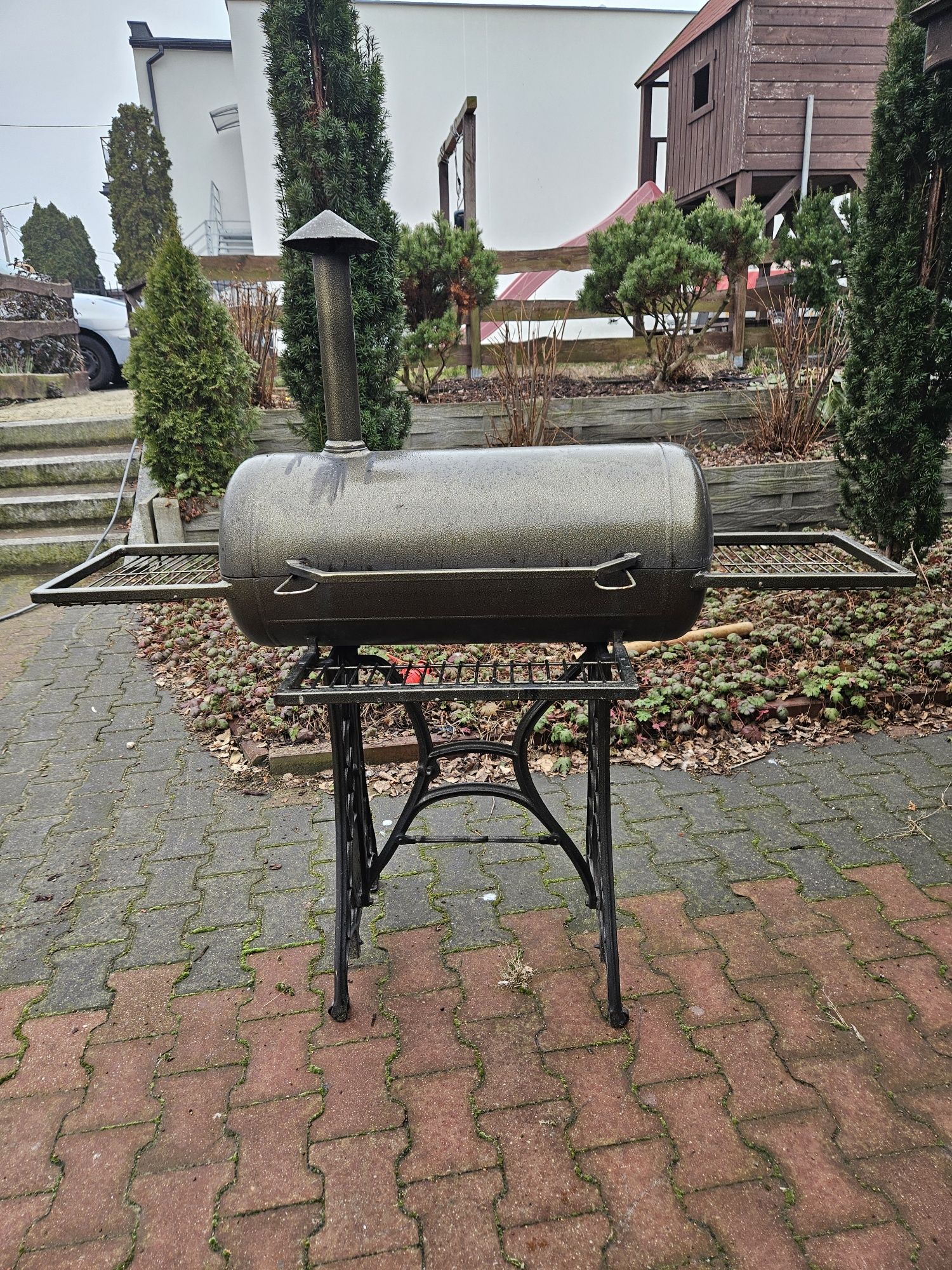 Grill Ogrodowy - Duży i Stylowy - Oryginał - Malowany Proszkowo -Retro