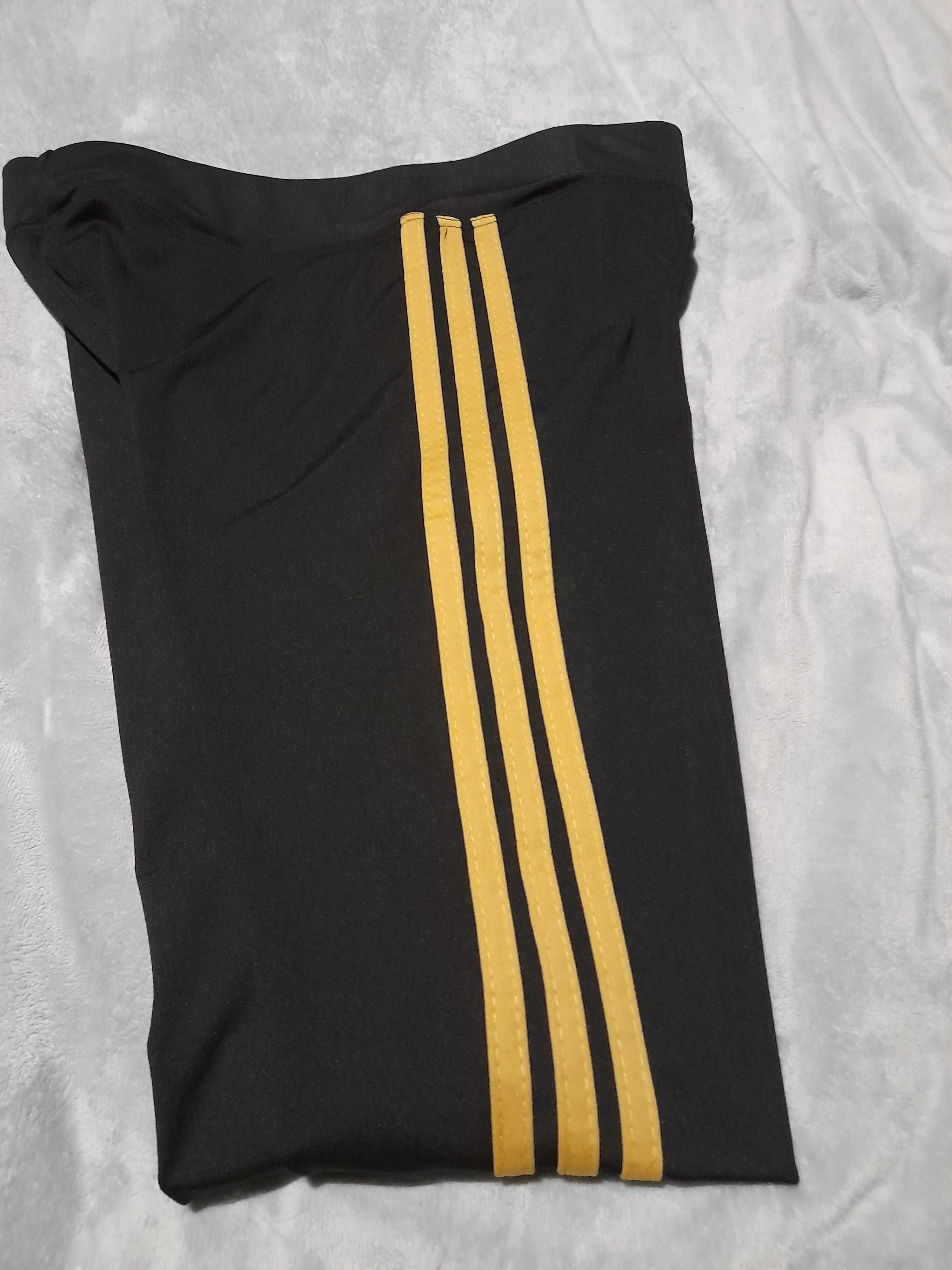 Leginsy damskie logowane Adidas r. M nowe czarne