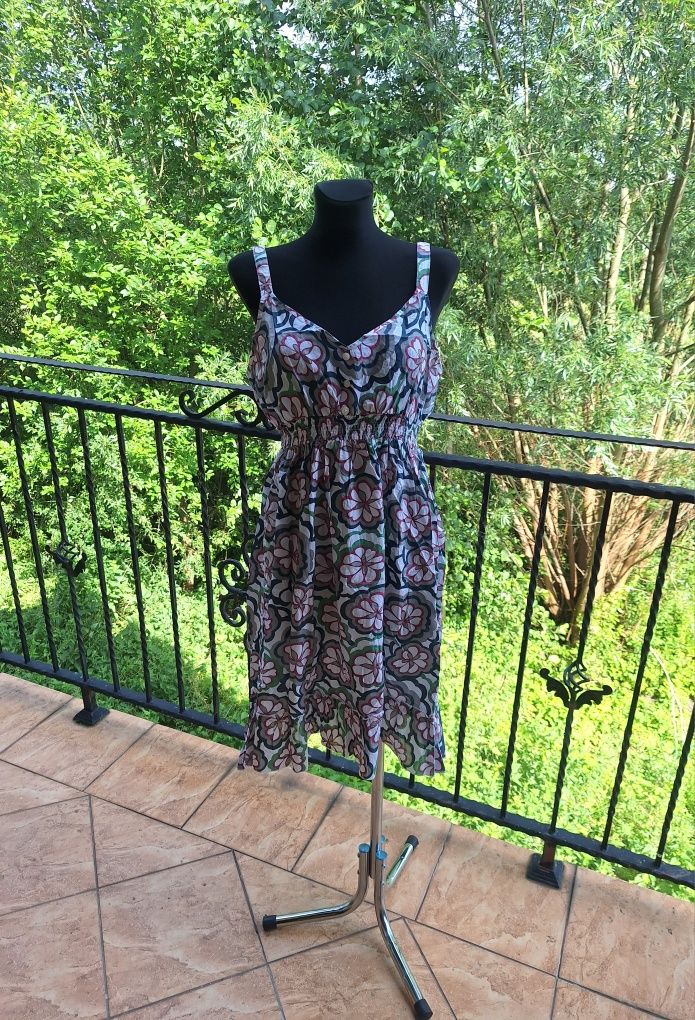 Sukienka midi 100 % bawełna marka Mia Moda rozmiar XXL 44