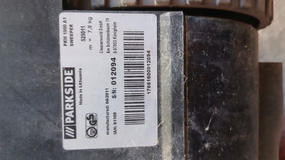 Zamiatarka Ręczna Parkside PKM 1500