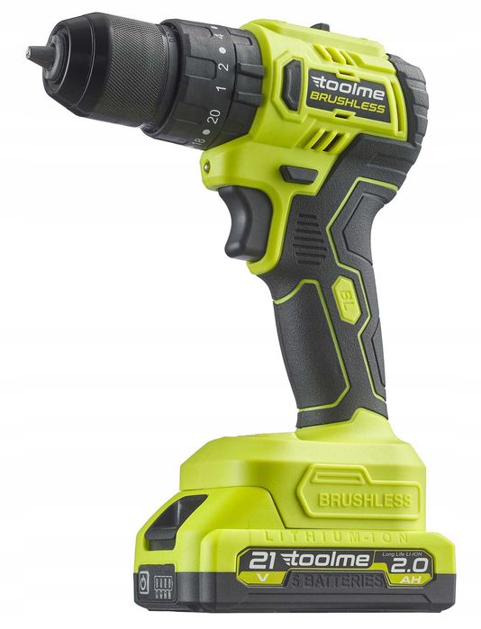 Wiertarko wkrętarka UDAROWA Bez szczotkowa aku 2x21V Li-ion toolme