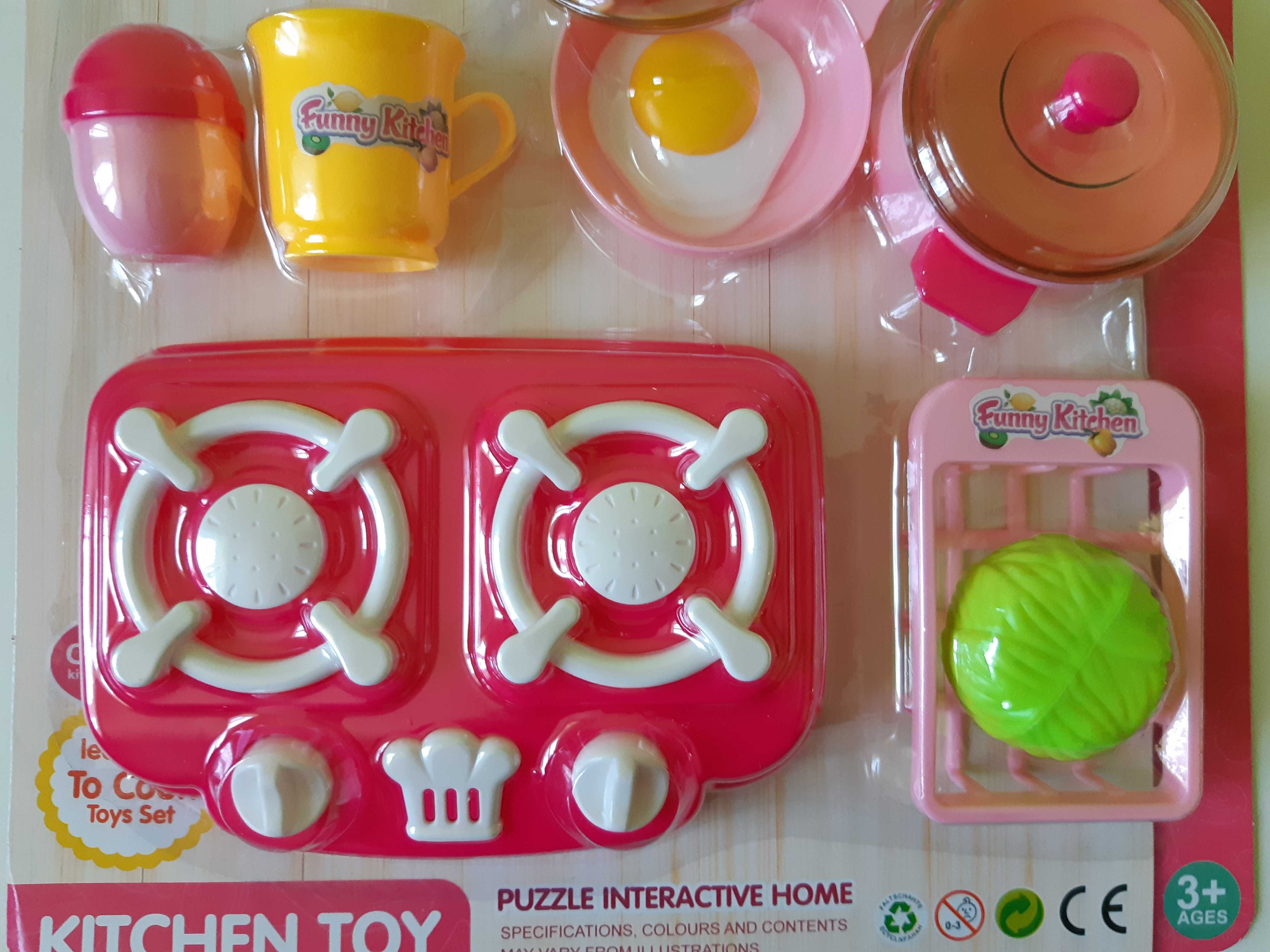 Zestaw Kuchenny Zabawkowy Dla Dzieci Kuchenka Akcesoria Naczynia
